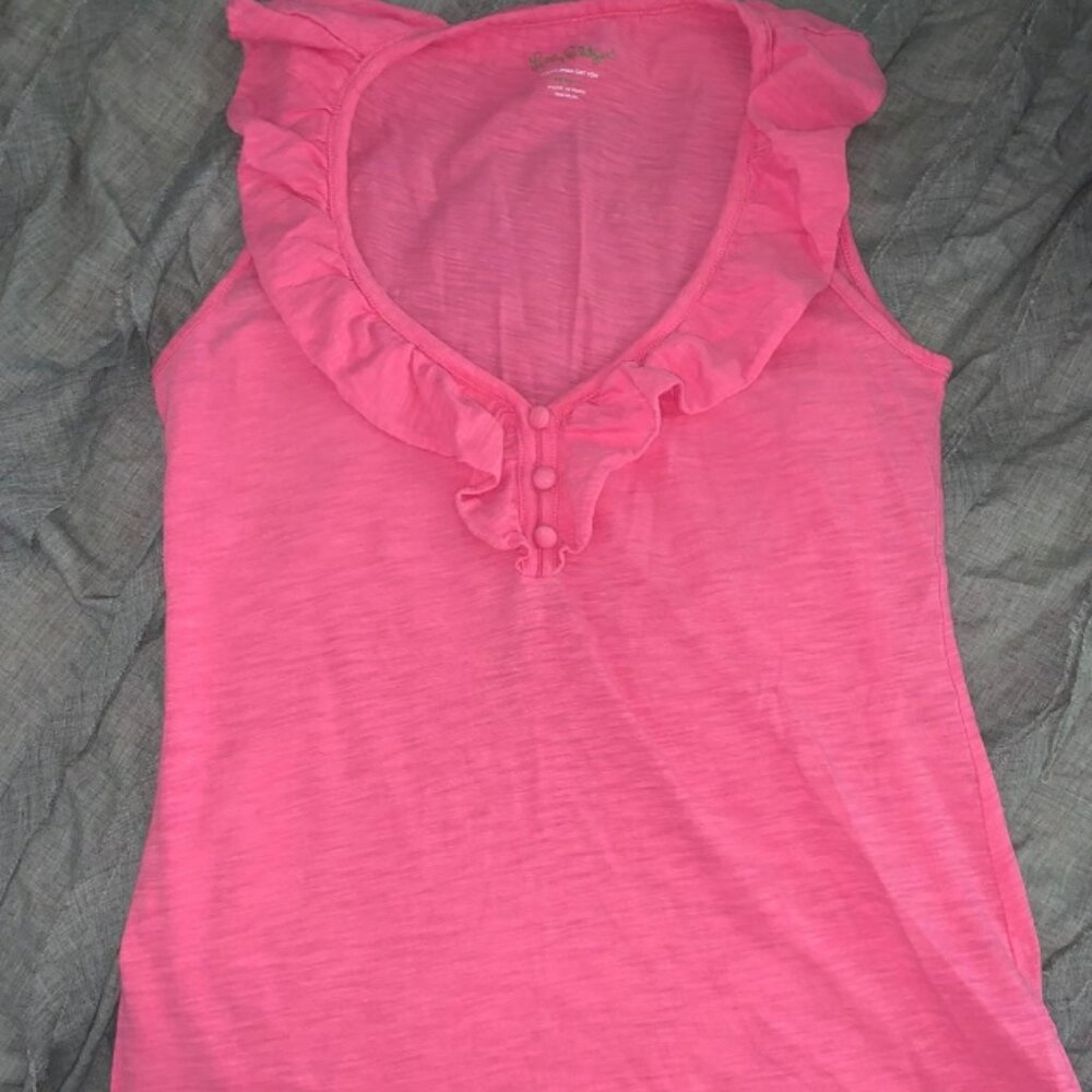 Lilly Pulitzer Ruffle Tank Top Size XS